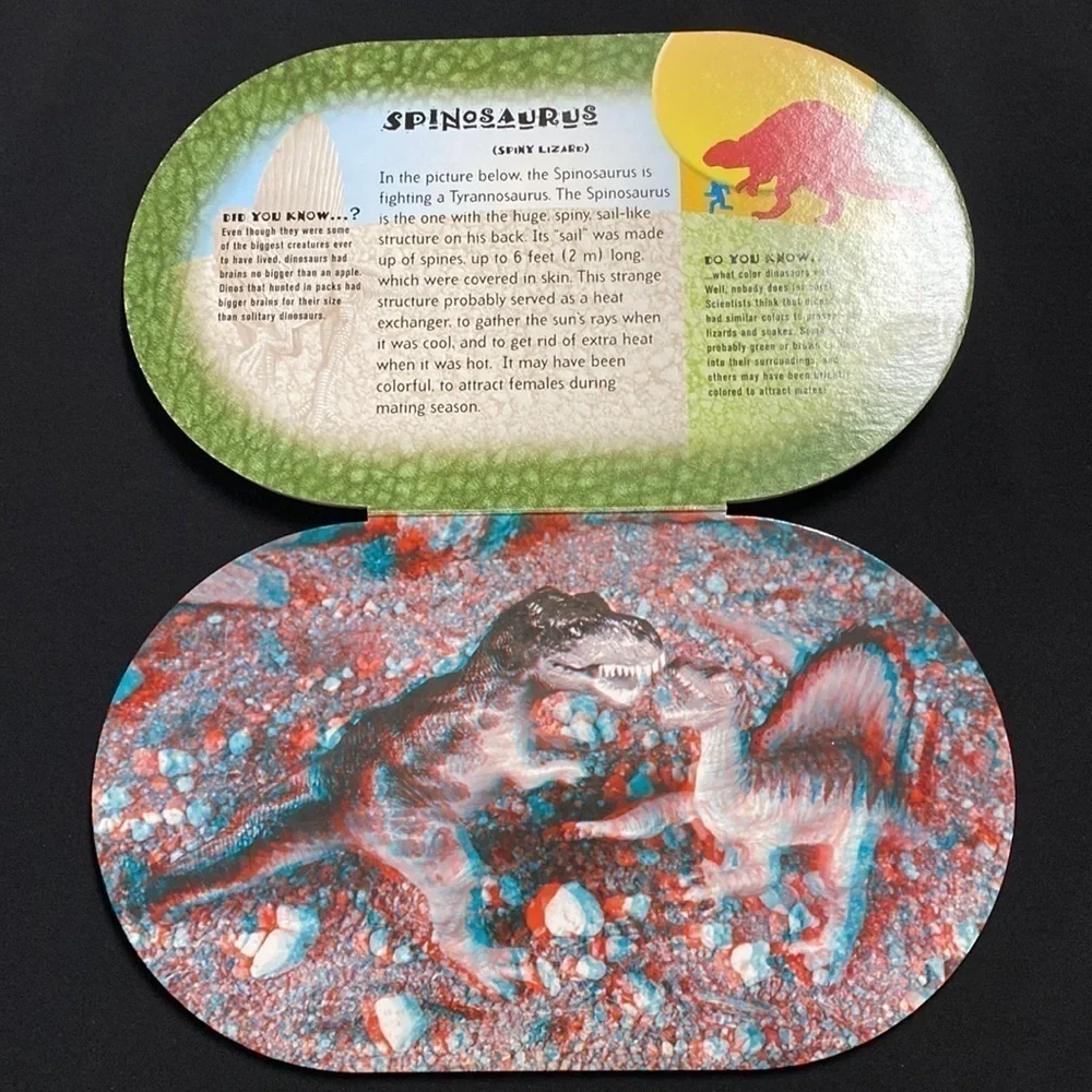 Dinosaur fact book 3D glasses T. Rex learning kids interactive book